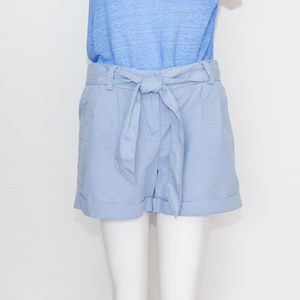 J. Crew Blue Cotton Linen Blend Shorts Size 2 NWT